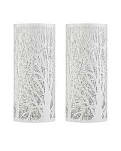 Set of 2 Forest - White 26cm Woodland Table Lamps