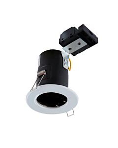 Set of 40 x White Fixed GU10 Fire Rated Recessed Downlights