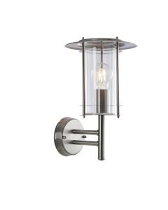 Saxby Lighting - York - 4478182 - Stainless Steel Clear IP44 Outdoor Wall Light