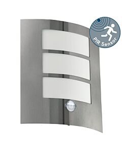 Eglo Lighting - City - 88142 - Stainless Steel White IP44 Outdoor Sensor Wall Light