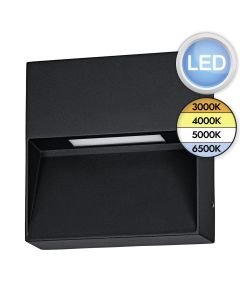 Eglo Lighting - Maruggio - 900889 - LED Black Clear IP65 Outdoor Wall Washer Light