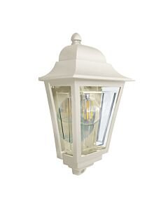 Elstead Lighting - Deco Lane - DECO-LANE7-CREAM - Cream Clear IP44 Outdoor Half Lantern Wall Light