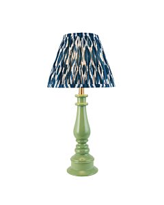 Endon Lighting - Myrtle & Ikat 25cm - 116340 - Green Warm Brass Blue Table Lamp With Shade