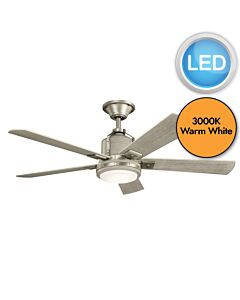 Elstead - Kichler - Colerne - 132cm Fan - Brushed Nickel