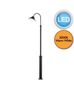Konstsmide - Vega - 563-750 - LED Black Outdoor Lamp Post