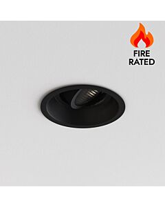 Astro Lighting - Minima Slimline Round Adjustable 1249041 - Fire Rated Matt Black Downlight/Recessed