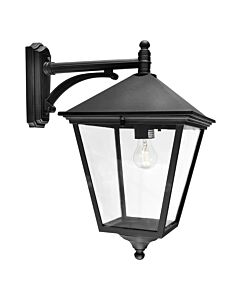 Norlys Lighting - Turin Grande - TG2-BLACK - Black Clear IP54 Outdoor Wall Light