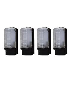 Set of 4 Meridian - Outdoor LED Wall Lights with Dusk Dawn Sensor