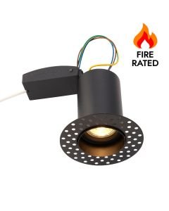 Saxby Lighting - Ravel - 103028 - Black Recessed Fire Rated Ceiling Downlight
