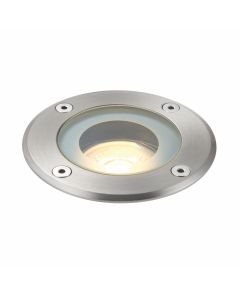 Saxby Lighting - Pillar - Gh98042V - Stainless Steel Clear Glass IP65 Round Outdoor Ground Light