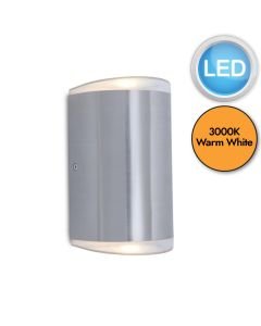 Lutec - Path - 5605701112 - LED Stainless Steel Opal Clear IP54 Outdoor Wall Washer Light