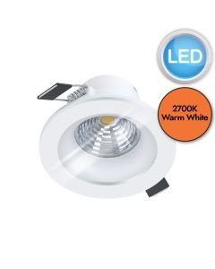 Eglo Lighting - Salabate - 98238 - LED White Clear Glass IP44 Bathroom Recessed Ceiling Downlight