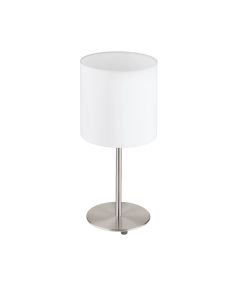 Eglo Lighting - Pasteri - 31594 - Satin Nickel White Table Lamp With Shade