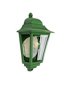 Elstead Lighting - Deco Lane - DECO-LANE7-GREEN - Green Clear IP44 Outdoor Half Lantern Wall Light