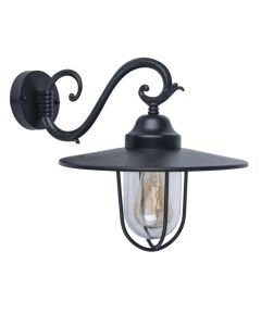 Lutec - Lucy - 5291401012 - Black Clear Glass IP44 Outdoor Wall Light