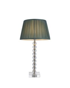 Endon Lighting - Adelie - 98358 - Nickel Clear Crystal Glass Fir Table Lamp With Shade