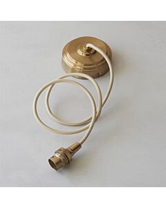 Endon Lighting - Eltham - 117667 - Aged Brass Natural Twisted Ceiling Pendant Light