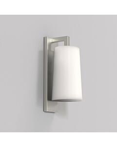 Astro Lighting - Lago - 1297002 & 5019001 - Nickel White Glass IP44 Bathroom Wall Light
