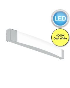 Eglo Lighting - Siderno - 97719 - LED Chrome White IP44 Bathroom Strip Wall Light