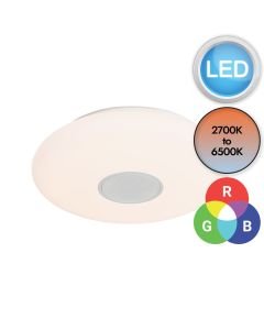 Nordlux - Djay Smart Color - 2110886101 - LED Matt White IP54 Bathroom Ceiling Flush Light