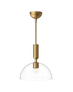 Elstead Lighting - Jude - ALM-JUDE-P-GD-CL - Gold Clear Glass Ceiling Pendant Light