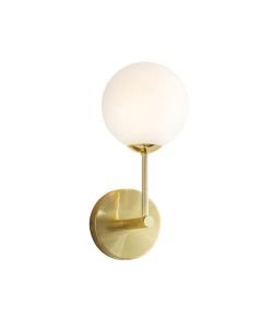 Endon Lighting - Otto - 75960 - Satin Brass Opal Glass Wall Light