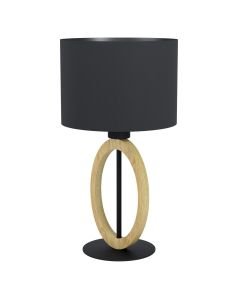 Eglo Lighting - Basildon 1 - 43569 - Black Wood Table Lamp