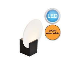 Nordlux - Hester - 2015391003 - LED Black Frosted Glass IP44 Bathroom Wall Light