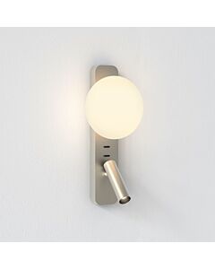 Astro Lighting - Zeppo - 1176010 - Nickel Frosted Glass Reading Wall Light