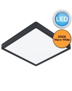 Eglo Lighting - Fueva 5 - 99271 - LED Black White IP44 Bathroom Ceiling Flush Light