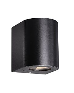 Nordlux - Canto - 49701203 - LED Black Clear Ribbed Glass 2 Light IP44 Outdoor Wall Washer Light