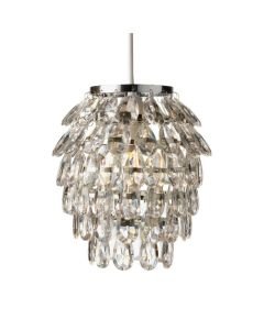 Pineapple - Chrome and Clear Jewelled Pendant Lightshade