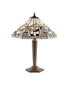 Interiors 1900 - Metropolitan - 64263 - Antique Bronze Tiffany Glass 2 Light Table Lamp