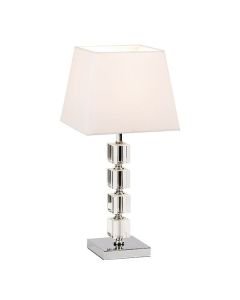 Endon Lighting - Murford - 96940-TLCH - Chrome White Table Lamp With Shade