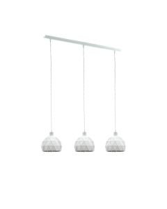 Eglo Lighting - Roccaforte - 97857 - White 3 Light Bar Ceiling Pendant Light