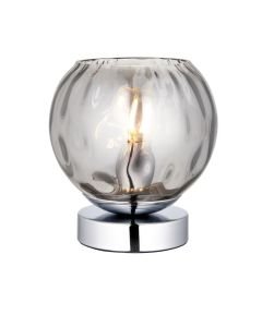 Endon Lighting - Dimple - 97976 - Chrome Smoked Glass Table Lamp