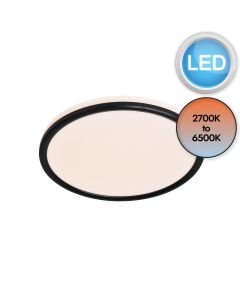 Nordlux - Liva Smart Color - 2110826103 - LED Black IP54 Bathroom Ceiling Flush Light