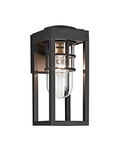 Kichler Lighting - Hone - KL-HONE-S-BKT - Black Clear Glass IP44 Outdoor Wall Light