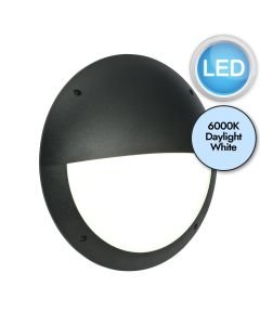 Saxby Lighting - Seran - 55690 - LED Black Opal IP65 Eyelid Outdoor Bulkhead Light