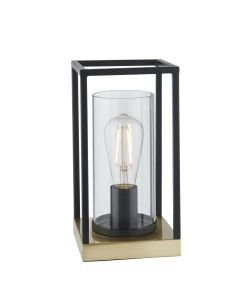 Francine - Sand Black Clear Glass Table Lamp