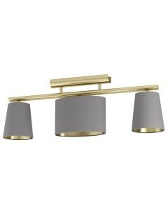Eglo Lighting - Almeida 2 - 99486 - Brushed Brass Cappuccino 3 Light Bar Ceiling Pendant Light