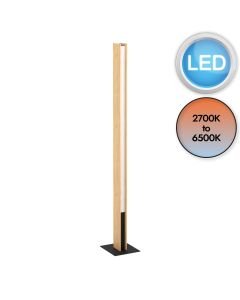 Eglo Lighting - Anchorena-Z - 900392 - LED Wood Black White Floor Lamp