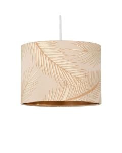 Tropica - Champagne with Gold Embossed Leaf Detail 30cm Pendant Shade