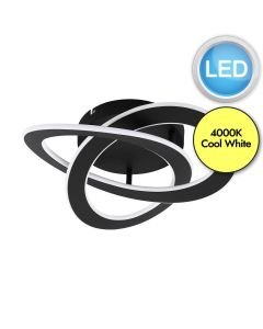 Eglo Lighting - Rolimare - 99395 - LED Black White Flush Ceiling Light