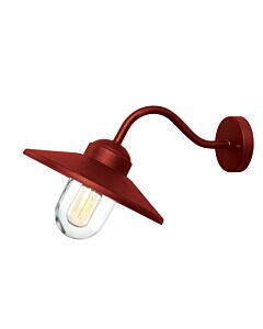 Elstead Lighting - Klampenborg - KLAMPENBORG-OXR - Red Oxide Clear Glass IP44 Outdoor Wall Light
