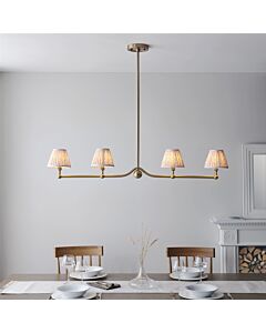 Endon Lighting - Santiago - 114993 - Aged Brass Peach 4 Light Bar Ceiling Pendant Light