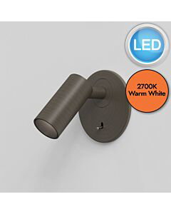 Astro Lighting - Micro - 1407009 - LED Bronze Frosted Reading Wall Light