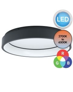 Eglo Lighting - Marghera-Z - 900067 - LED Black White 4 Light Flush Ceiling Light