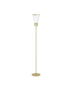 Eglo Lighting - Aglientina - 900378 - Brushed Brass White Floor Lamp
