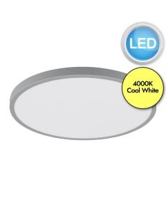 Eglo Lighting - Fueva 1 - 97267 - LED Silver White Flush Ceiling Light
